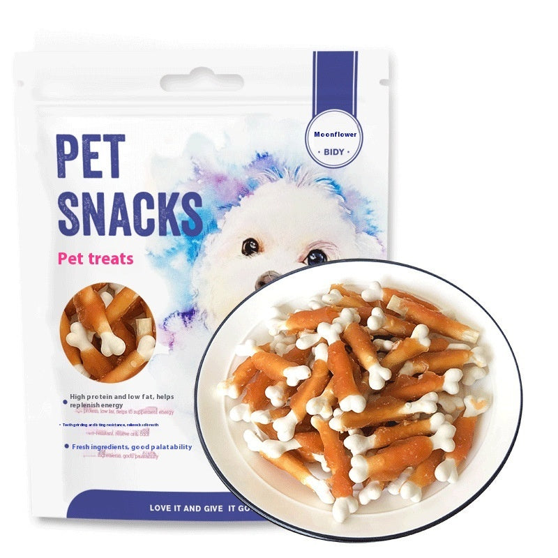 "Tasty Chicken-Wrapped Milk Bones for Pets – 400g of Nutritious Snack Treats!"